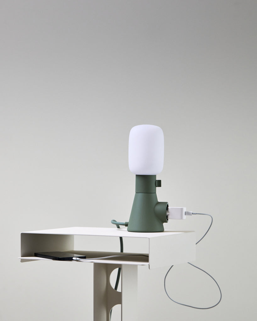 Pedestal Sidekick Table Power Accessories 007 Pearl